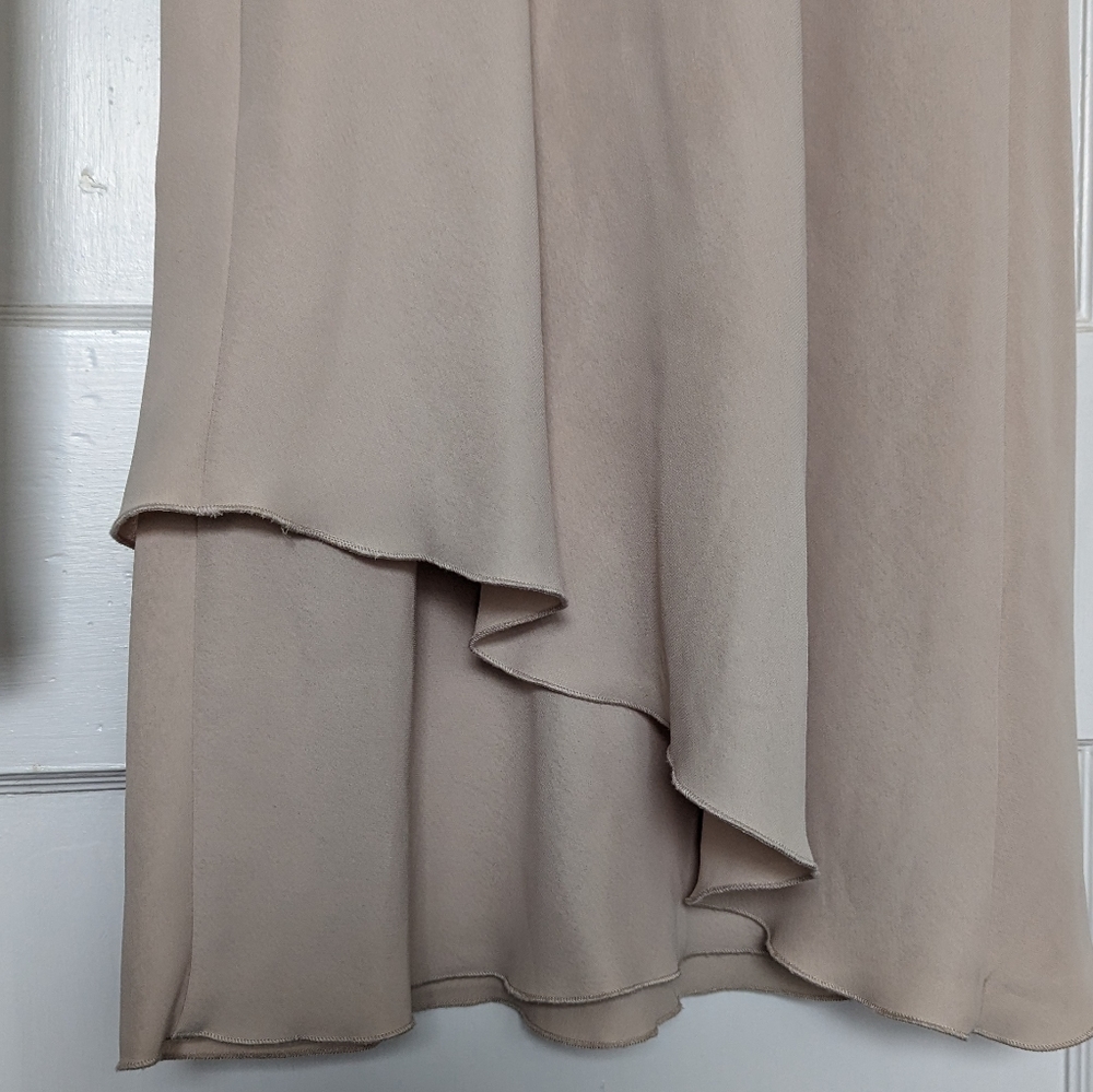 S.L. Fashion Cream Beaded Flutter Sleeve Midi Cocktail Dress Size 16 - Picture 8 of 10